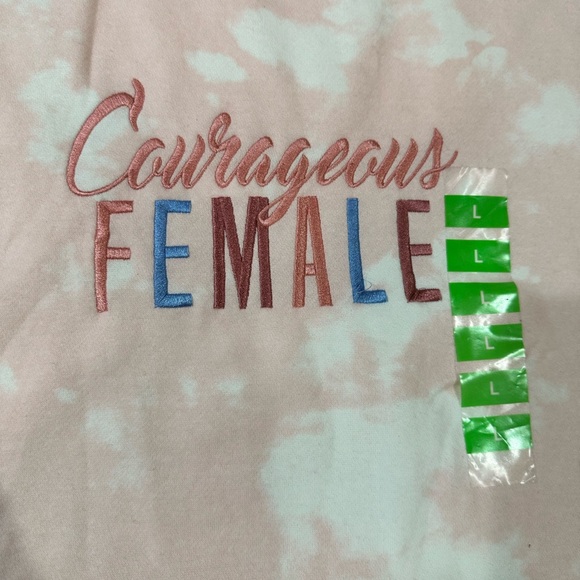 Feeling Hope "Courageous Female" Tie Dye Sweatshirt | Size L, New - Picture 6 of 6